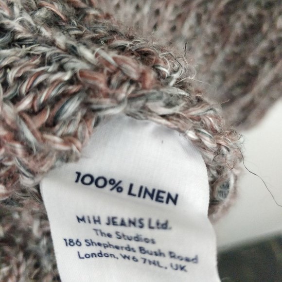 Anthropologie Mih Jeans Linen Bell Marled Sweater - Picture 9 of 10